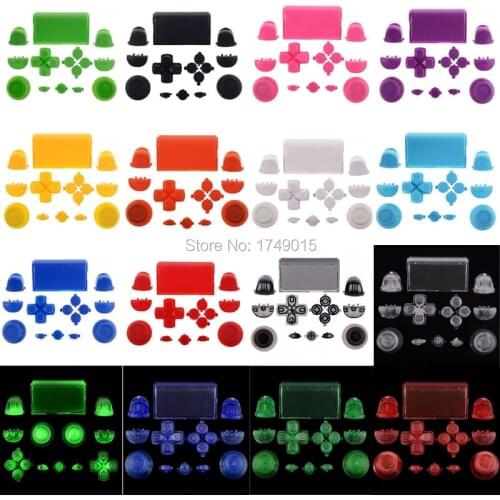 17 Colors Solid Thumbsticks R2 L2 R1 L1 Trigger Buttons Mod Kit for Playstation Dualshock 4 PS4 DS4 Controller Accessories