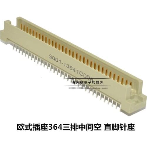 Original new 100% european socket 9001-13641C00A 64P male seat 364 three row middle empty row of 2*32p straight pin holder
