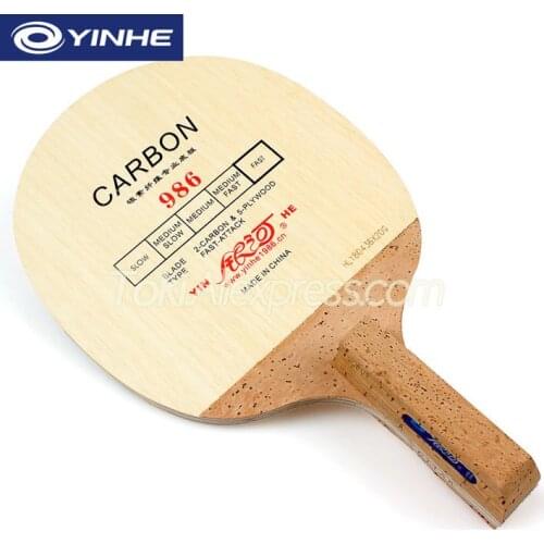 YINHE 986 Carbon Table Tennis Blade (Korea Type Fast Attack) Japanese Penhold JS Handle YINHE Racket Ping Pong Bat / Paddle