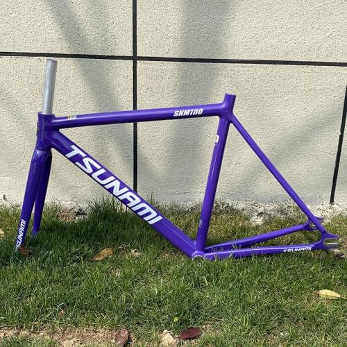 Fixie Bike Frame 2021 New Style Single Speed Fixed Gear Frameset Track Bicycle Frame For V-Brakes Aluminum Alloy 49cm 52cm