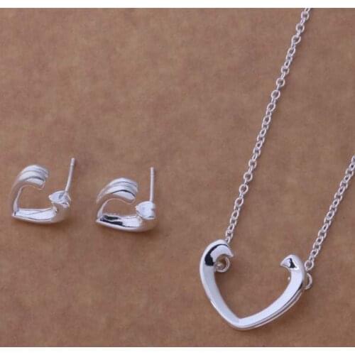 AS146 Hot silver color sterling silver Jewelry Sets Earring 189 + Necklace 597 /afyaixfa amlajdsa