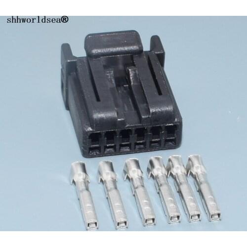 Shhworldsea 6 pin 1.2mm car plastic housing plug auto wiring harness unsealed cable connector 175507-2