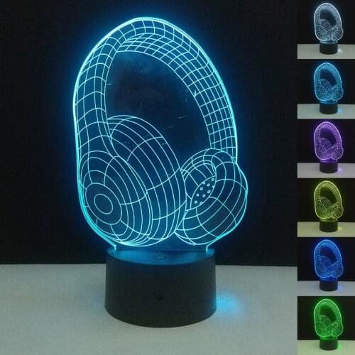 Glow In The Dark Toys DJ Headphone Studio Music Party Monitor Headset 7 Color Touch Sleeping Novelty Toy Childrens Best Gift