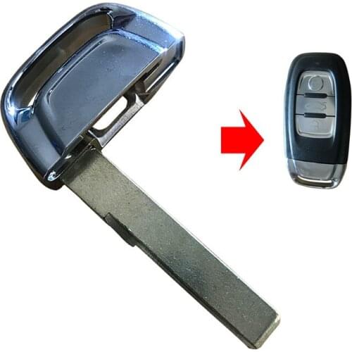 Smart Remote Key Keyless Replacement Uncut Blade Blank Emergency Insert For Audi A4L A6L A7 A5 Q3 Q5 Q7