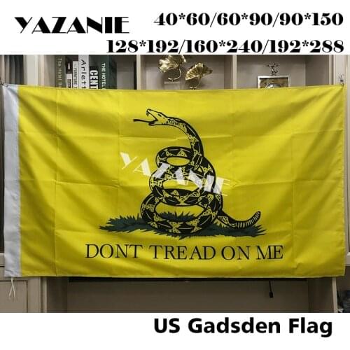 YAZANIE United States Tea Party Rattle Snake American Gadsden Flag Dont Tread On Me Single or Double Sided Flags and Banners