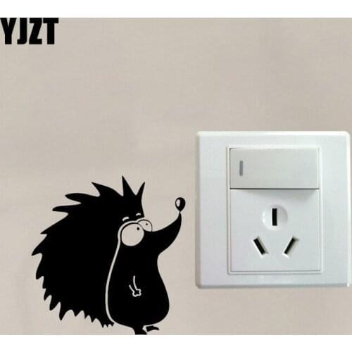 YJZT Lovely Animal Funny Kids Room Decor Vinyl Switch Sticker Wall Decal 17SS0263