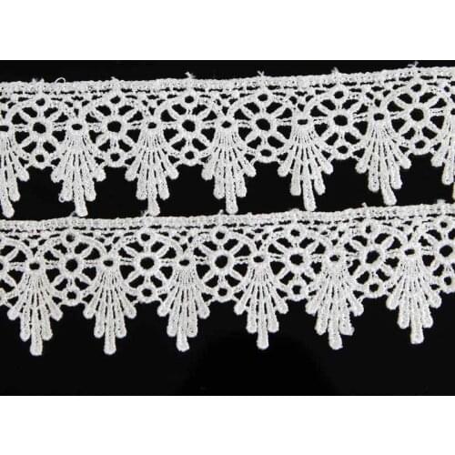 2 meters 4.8 cm Off White Black Lace Trims Ribbon Lace Applique Dress Trimmings Sewing Accessories