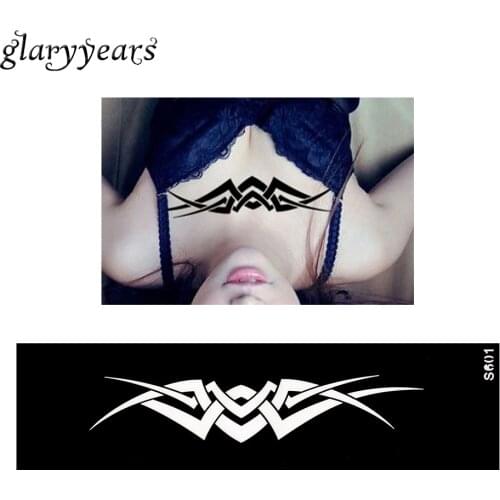 Hot 1 Piece Small Indian Henna Tattoo Stencil DIY Body Art Airbrush Painting Spider Geometric Pattern Design Tattoo Stencil S601