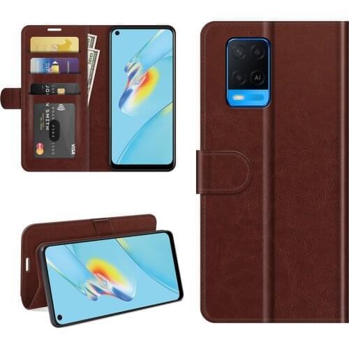 10pcs/Lot Phone 64 Grain Flip Leather Case For OPPO A54 F19 Realme GT Q3 8 V13 C21 7i Reno 5 Find X3 Neo X7 Pro 5G A53s A74 4G