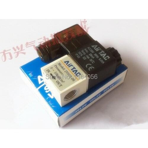 1x 2V025-08 110V AC 2Port 2Pos 1/4" BSP Normally Closed Solenoid Valve Coil Led