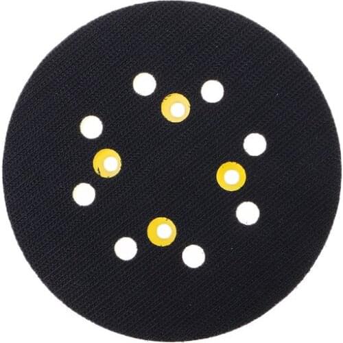 5 Inches 125 MM 8-Hole Back-up Sanding Pad 4 Nails Hook and Loop Sander Backing Pad for Electric Grinder Power Tools