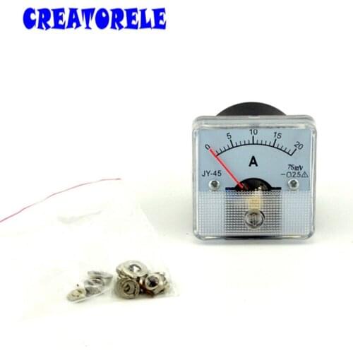 DC 45(20A) Analog Ammeter Panel Current Amper Meter Pointer Diagnostic-tool Amperimetro Ampermeter New China