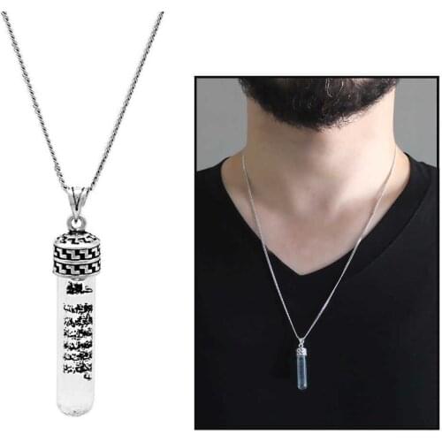 Tesbihane Zamzam Water Refilled 925 Sterling Silver Cevşen Necklace