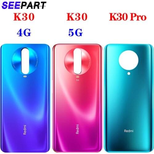 For Xiaomi Redmi K30 4G 5G Pro Back Glass Cover For Xiaomi Redmi K30 Battery Cover Rear Door Housing Case Panel Replacement
