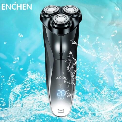 Enchen 3D Men Electric Shaver Razor BlackStone3 IPX7 Waterproof Wet & Dry Dual Use LCD 3D Smart Control Shaving Beard Machine