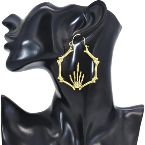 European And American Gold And Silver Bone Personalized Earrings For Women Fashionistas Street Fashion Trend Earrings Jewelry