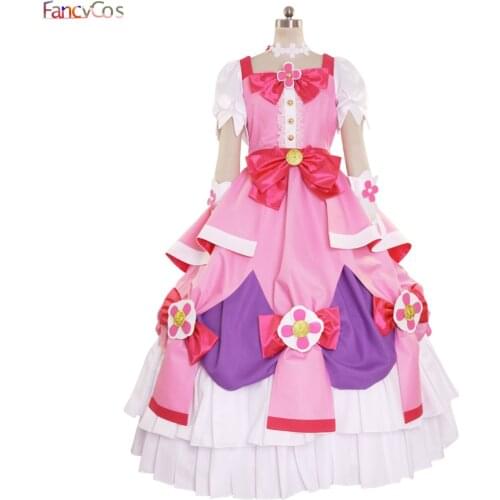 Go! Princess PreCure Cure Flora Party Dress Go! Princess Pretty Cure Costume Cosplay Haruka Haruno Dress Cosplay Costumes