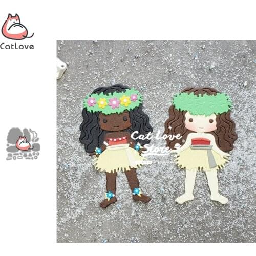 Catlove Summer Hula Metal Cutting Dies Scrapbooking Mold Stencil Die Cuts Card Making DIY Craft Embossing New Dies For 2020