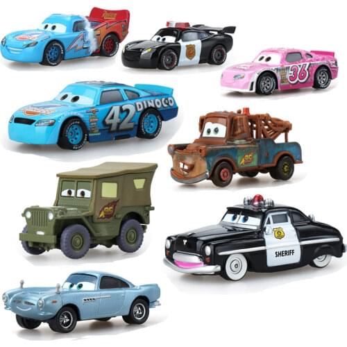 Disney Pixar Cars 2 3 Lightning Mcqueen Mater Storm Ramirez 1:55 Diecast Vehicle Metal Alloy Boy Kid Toys Gift Oyuncak Military