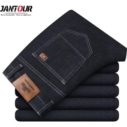 2020 Autumn And Winter New Business Jeans Men Trousers Male Loose Classics High Waist Straight Fashion Thick Pant 35 40 42