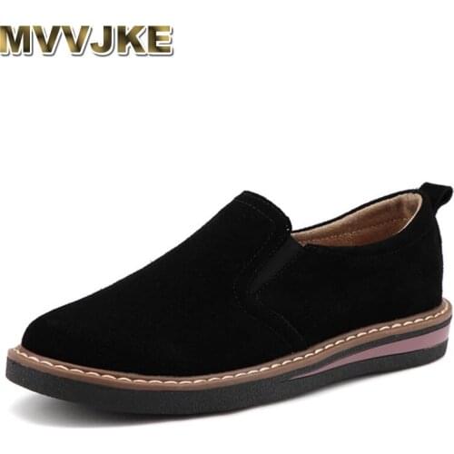 MVVJKEWomens Shoes Oxford Flat Platform Sneakers Female Casual Slip On Sewing Footwear Autumn 2020 Elastic Band Ladies Moccasin