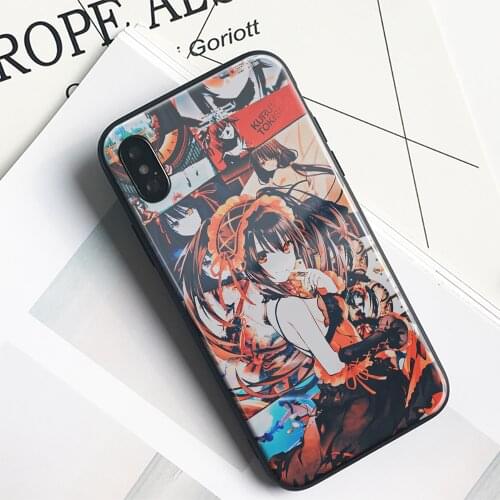 Date a Live Kurumi Anime Soft Silicone Glass for IPhone SE 6 6s 7 8 Plus X XR XS 11 12 Mini Pro Max Phone Case Cover Shell