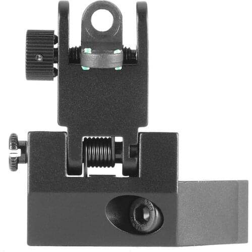 Low Profile 45 Degree Flip Front And Rear Sights Anti-rust Anodized Surface Optical Fiber Tactical Riflescope Optic Sights