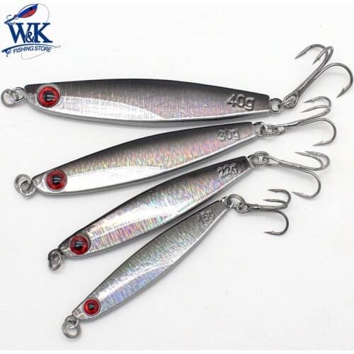 30g 40g Jigging Lure Slow Jig Bait for Snook Perch Bass Fishing Lure 3 Colors Metal Bait Inshore Rockfish Lure Fishing Jigging