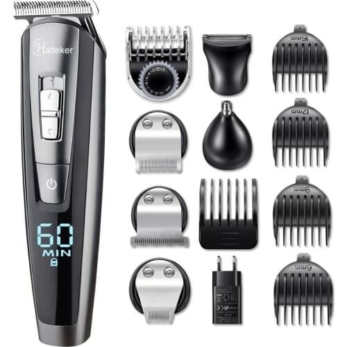 "Professional HairTrimmer Waterproof 5 In1hair Clipper Electric HairCutting Machine Beard Trimer Body Men Haircut Size Material"