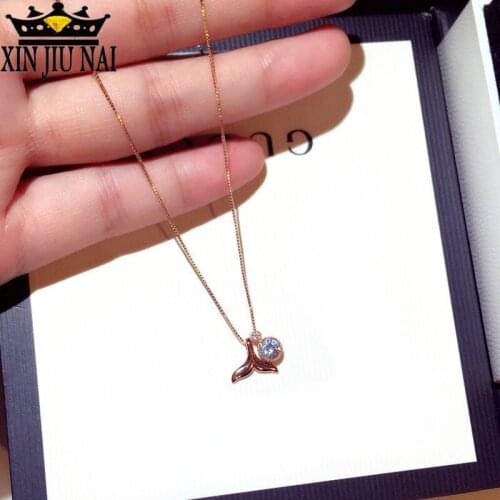 Net red necklace female niche mermaid princess tail short clavicle chain simple forest personality cadenas de plata 925 mujer