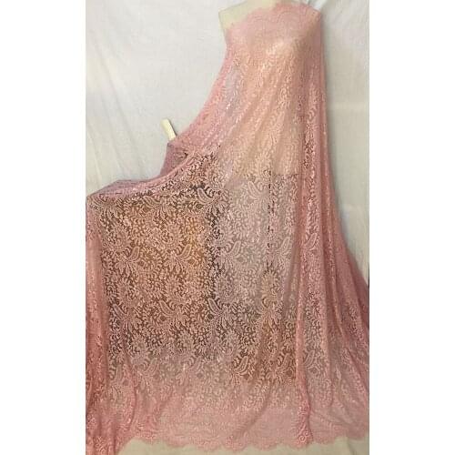 Flowers Black Eyelash Network Lace Fabric Width 1.5 Meters DIY Craft Clothing Supplementary Material