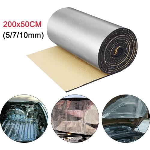 500*2000mm 3/5/7/10mm Sound Heat Proofing Car Sound Deadener Insulation Underlay Mat Auto Truck Firewall Heat Sound Deadener