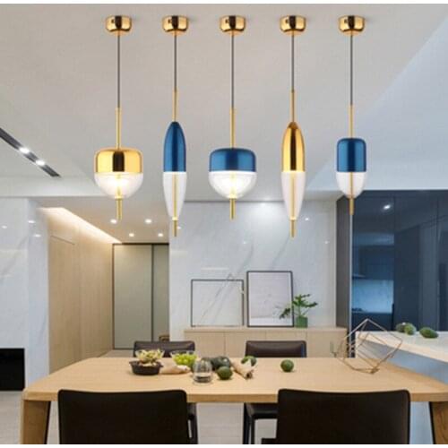 Chandelier modern simple water drop glass lamp designer living room front desk light luxury bar bedside Chandelier