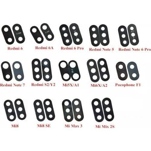 Rear Back Camera Glass Lens For Xiaomi Mi 5X 6X A1 A2 8 SE Max3 Mix2S Pocophone F1 for Redmi 6 6A Pro S2 Y2 Note 5 6 Pro 7