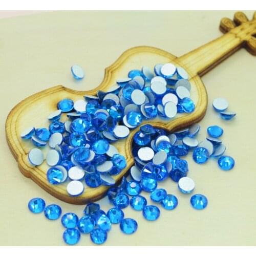 Flat Back Rhinestone Crystal Strass Capri Blue 50pcs ss20 4.6-4.8mm Non hotfix Nail Art Rhinestones