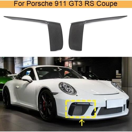 Dry Carbon Front Bumper Air Intake Vent Trim Cover For Porsche 911 Gt3 RS Coupe 2 Door 2017 2018 Car Front Air Vent Covers Trims
