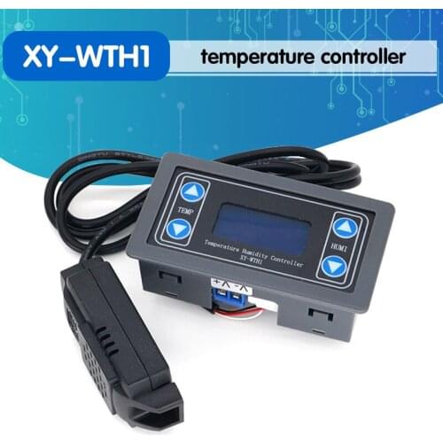 10A Thermostat Digital Temperature Humidity Controller DC 6V-30V Thermal Regulator Thermocouple LCD Display SHT20 Sensor meter
