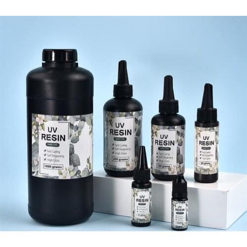 UV Resin Glue 10/25/60/100/200g/1000g Quick-Drying UV Resin Hard Ultraviolet Curing Resin Epoxy Resin Jewelry Making