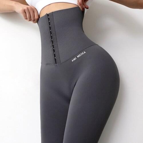 Hip lift postparto alta cintura medias yoga pantalones cintura entrenamiento leggings mujeres entrenamiento correr