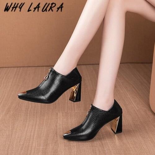Spring and Fall 2021 Fashion Leather High Heels Single Shoes Womens High Heels High Heels Mouches Pointed Single Shoes