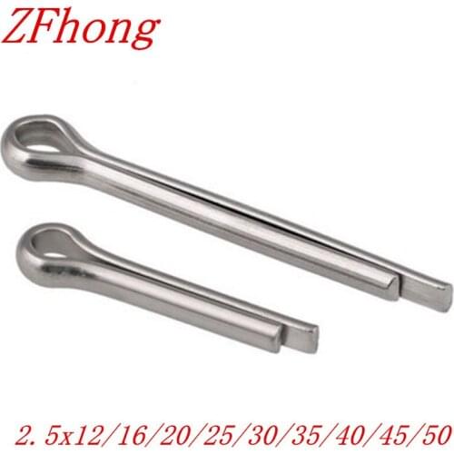 100pcs M2.5x12/16/20/25/30/35 2.5mm stainless steel spring split cotter pin