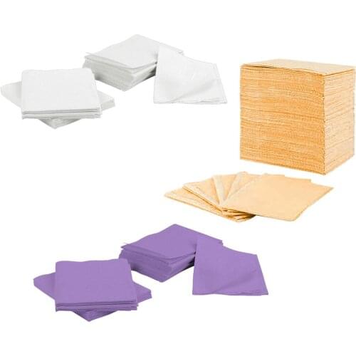 125pcs Waterproof Tattoo Cover Paper Safety 3 Ply Leak-proof Disposable Neckerchief Oral Hygiene Bib