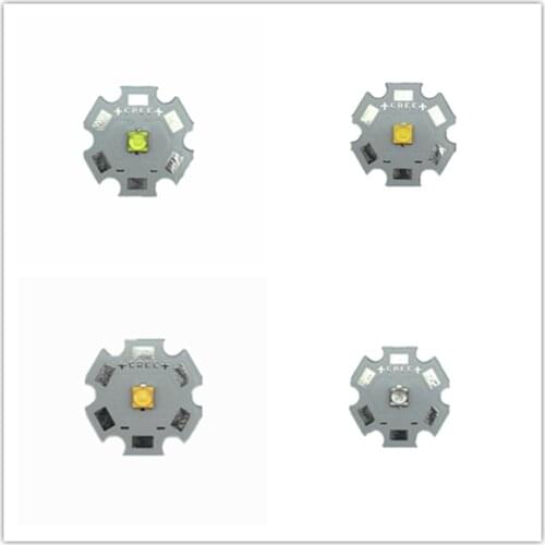 2pcs Cree LED XT-E 1-5W Warm White 3000K Naturally white 4000K Cold White 6000K Royal Blue 445nm LED with 20/16/14/12/10/8MM PCB
