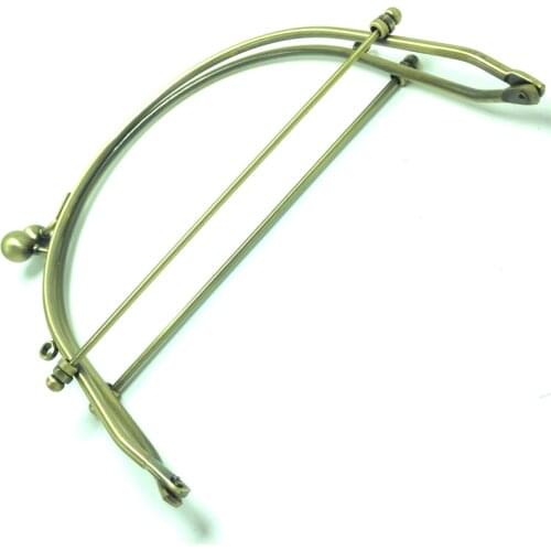 2Pc Metal Half Round Frame Kiss Clasps Lock Purse Bag Handbag Handle Clutch