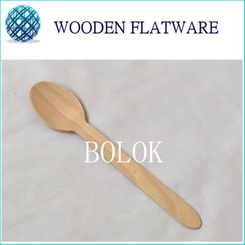 2,000 pcs Eco-Friendly Disposable Wooden SPOON Heavy Weight 100 / Pack 24 Pack/lot 6 1/2" Flatware cutlery birch wood dessert