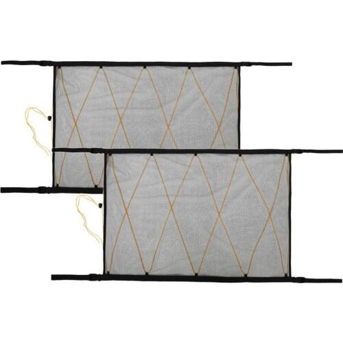 2x Car Roof Interior Ceiling Mesh Bag Pouch Organizer for Jeep Van SUV Truck
