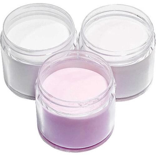 3Colors 1 pc Acrylic Powder for Nails Art Polymer Tips Builder Pink Clear White Nails Professional Acrylic Nail Powders LIQUID