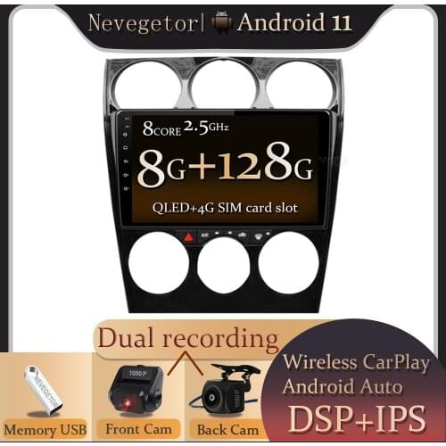 9'' IPS 2din Android 11.0 Car Multimedia Dvd Radio Player For Mazda 6 2004-2014 Car Dvd Gps Navigation Auto Radio Stereo Player