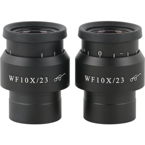 Eyepieces Lens WF10X/23 Wide Field 23mm Magnification Eye-point Eyeglasses Microscope Accessorie For Stereo Microscopio