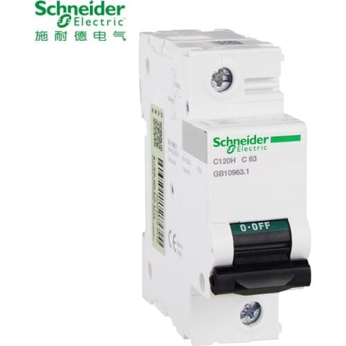 Schneider electric High power Circuit Breaker C120H 1p C type 63A 80A 100A 125A 10kA A9N19800 /08/16/24